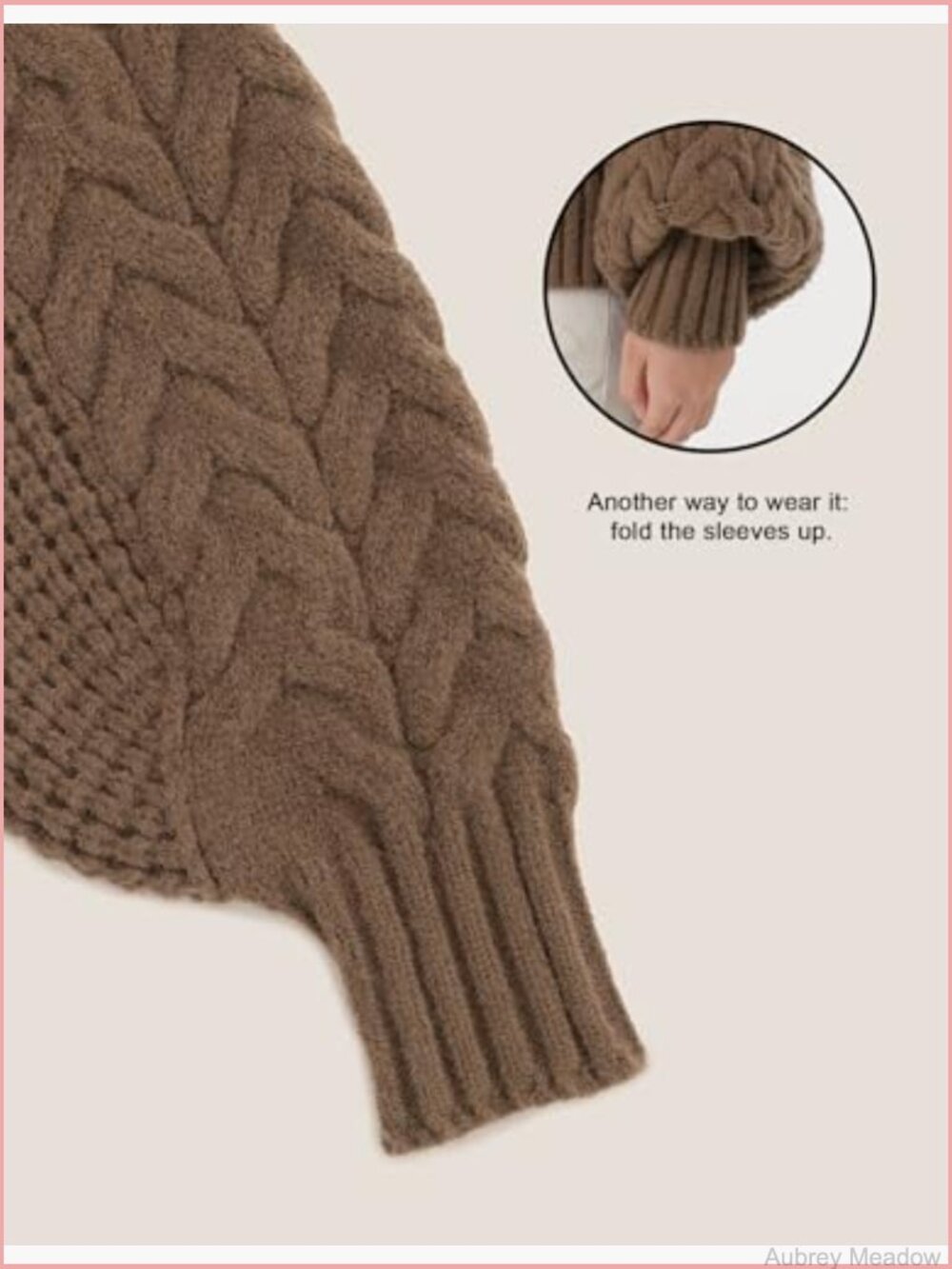 Chunky Oversized Cable Knit Open Front Cardigan Long Sleeve Crewneck - Picture 3 of 6